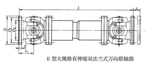 E型大規(guī)格有伸縮雙法蘭長型萬向聯(lián)軸器